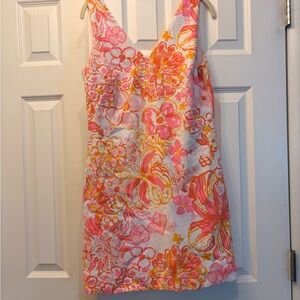 Lilly Pulitzer Floral Pink and Orange Dress